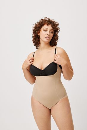 Ysabel Mora Body YSABEL MORA, Damen, Gr. XXL, N-Gr, beige, Obermaterial: 73% Polyamid, 27% Elasthan, figurbetont, Bodys Body, Bodysuit, elastisch, mittlerer Form-