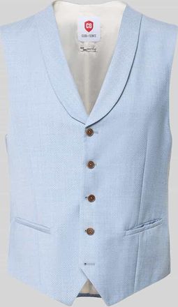 CG - Club of Gents Weste aus Viskose mit Schalkragen Modell PHILIPP in Hellblau, Gr&ouml;&szlig;e 48
