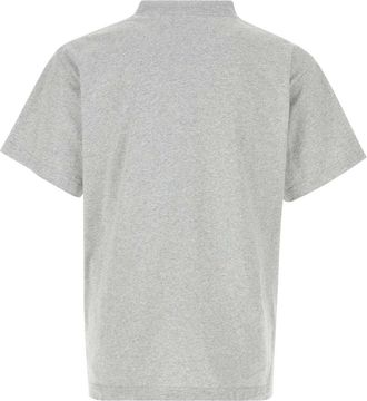 Balenciaga Mens Grey Cotton T-Shirt Light Heather T