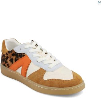 Mia Womens Veneus Sneaker In Tan/baby Blue