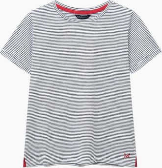 Crew Clothing Womens Crew Clothing Womens Perfect Stripe Short Sleeve T-Shirt - Multi/White - Size: 14