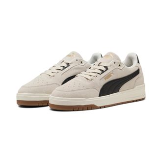 Puma Sneaker PUMA SHUFFLE DOWNTOWN SD, Damen, Gr. 38,5, vapor gray, puma schwarz, puma gold, Leder, Schuhe Sneaker