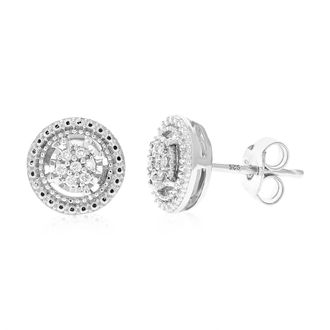 Vir Jewels 1/12 cttw Lab Grown Diamond Composite Earrings in Sterling Silver With Push Backs For Women