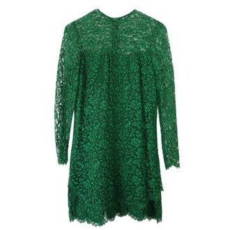 Ermanno Scervino Green Lace Shift Dress Size S