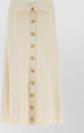 Zimmermann ribbed midi a-line skirt