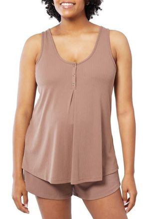 Ingrid & Isabel Let Me Sleep Modal Blend Maternity Camisole in Deep Taupe at Nordstrom, Size X-Large