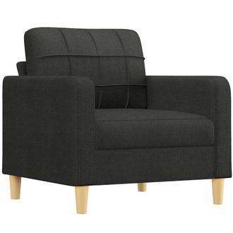 vidaXL Sill&oacute;n De Tela Negro 60 Cm Vidaxl