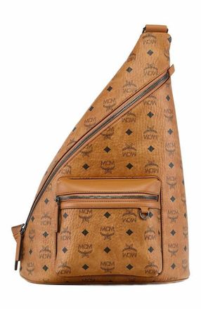 MCM Aren Sling in Visetos in Cognac at Nordstrom