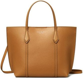 Tory Burch Perry Small Leather Tote in Autumn Brown at Nordstrom