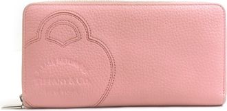 Tiffany & Co. Pink Leather Long Wallet (Bi-Fold) (Pre-Owned)
