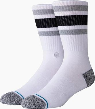 Stance Mens Stance Boyd St Crew Socks - White - Size: 9.5/13/12.5/12/11.5/11/9/16/15.5/15/14.5/14/13.5/10.5/10