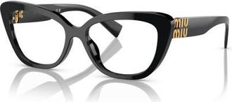Miu Miu 55mm Cat Eye optical glasses in Black at Nordstrom