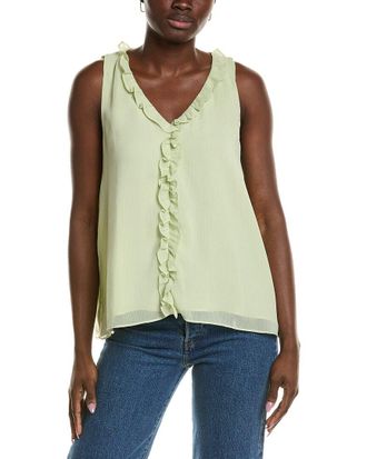 Vince Camuto V-Neck Ruffle Top