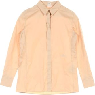 Herm&egrave;s Camicia in cotone con ricamo anni 2010 - Toni neutri