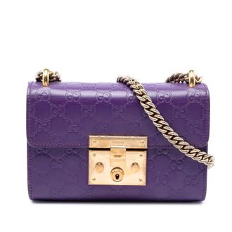 Gucci Pre-owned Gucci Small Guccissima Padlock Crossbody Ladies Q0ZKNWW7WM0OMVCW