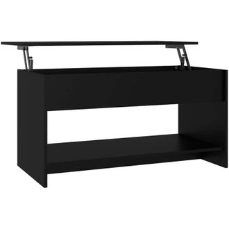vidaXL Mesa De Centro Madera De Ingenier&iacute;a Negro 102x50x52,5 Cm Vidaxl