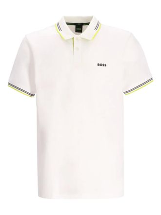 BOSS tipped-collar polo shirt - White