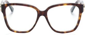 Cartier Double C rectangle-frame glasses - women - Acetate - 55 - Brown