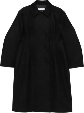 Jil Sander Jassen - Dames - Mantel - Zwart - XL - Wol - Jassen
