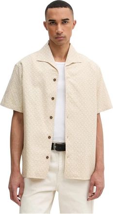 Dr&ocirc;le de Monsieur Short Sleeve Shirts - Heren - Korte mouwen Overhemden - Beige - S - Overhemden