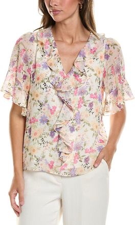CeCe by Cynthia Steffe Cece Flutter Sleeve Ruffled Top
