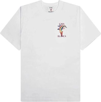 Casablanca T-shirt - Heren - T-shirts - Wit - S - Katoen - Tops