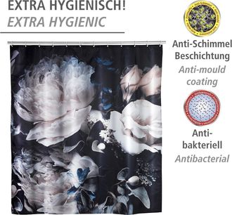 WENKO Duschvorhang »Peony Anti-Schimmel« Breite 180 cm