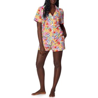 Bedhead Pajamas Print Stretch Organic Cotton Short Pajamas in Spring Fields at Nordstrom, Size X-Small