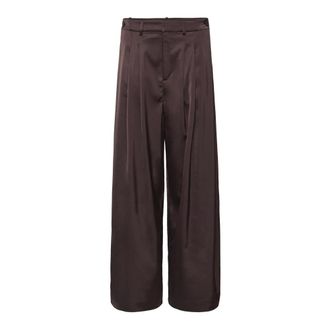 Gestuz Wijde broek - Dames - Broeken - Bruin - Maat: M