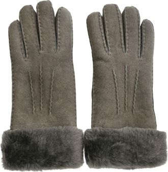 TruClothing Winter Warm Leather Gloves Suede Thick Plush Shearling Cuff