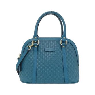 Gucci Pre-owned Leather gucci-bags - Dames - Pre-owned - Blauw - Maat: ONE Size Leer