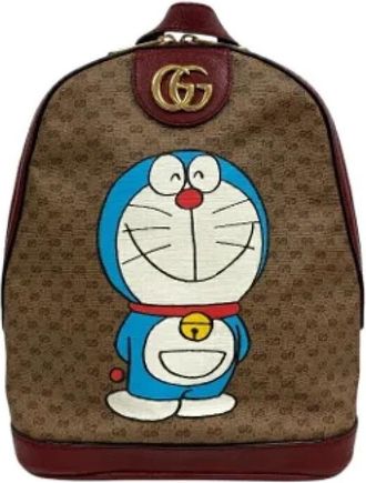 Gucci Pre-owned Backpacks, female, Brown, Size: ONE SIZE Pre-owned Fabric gucci-bags