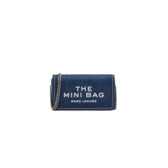 Marc Jacobs Cross Body Bags, female, Blue, Size: ONE SIZE Denim Chain Mini Bag