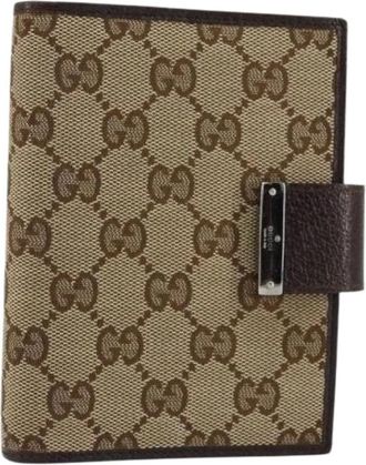 Gucci Pre-owned Accessories, female, Beige, Size: ONE SIZE Pre-owned Canvas Home-Office