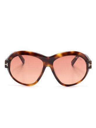 Tom Ford Eyewear Inger zonnebril met oversized montuur - Bruin