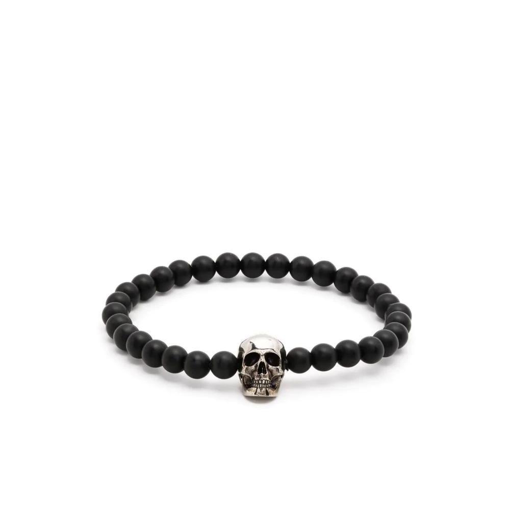 ブレスレット Alexander Mcqueen Skull Bracelet With Black Pearls Alexander McQueen Skull bracelet with black pearls | TheDoubleF