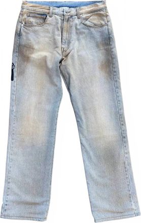 Warren Lotas Mens Reaper Denim Flannel Lined Pants In Light Wash