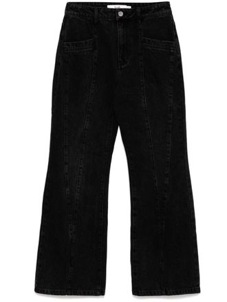 B+ab washed flared jeans - women - Cotton/Polyester/Cellulose/Other fibres - 25 - Black