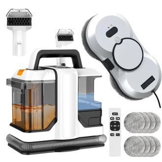 OEM Robot Limpiacristales, Pulverizaci&oacute;n Autom&aacute;tica De Agua, Potente Succi&oacute;n, Limpieza De Ventanas + Limpieza De Alfombras