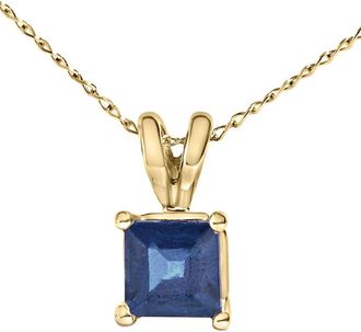 House of Brilliance Haus Of Brilliance Colorful Gemstones 14K 0.65 Ct. Tw. Sapphire Pendant Necklace