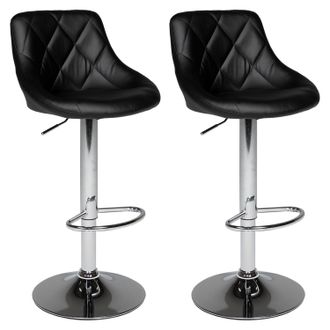Happy Garden Juego De 2 Taburetes De Bar Negros Jasper