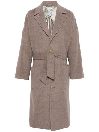 Etro wool coat - men - Wool/Viscose - 50 - Neutrals