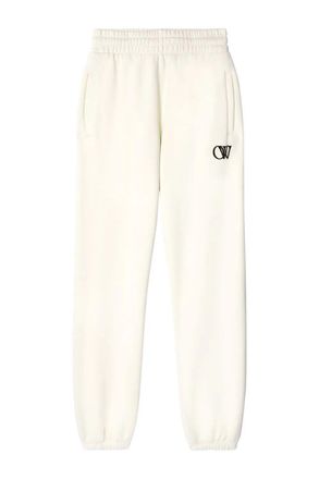 Off-white WOMENS OW CUFF SWEATPANT Size: S, colour: BEIGE