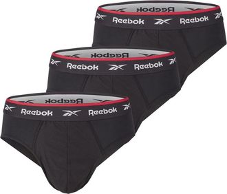 Reebok Heren Wiggins Sports Briefs (Set van 3) (Zwart)