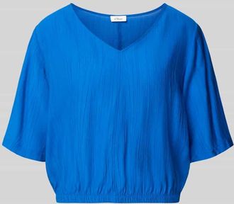 s.Oliver Red Label Relaxed Fit Blusentop aus Viskose-Mix in Royal, Gr&ouml;&szlig;e 34