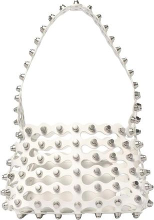 Alexander Wang Studded Cage Tas voor dagelijks gebruik - Dames - Schoudertassen - Wit - ONE Size - Tassen