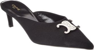 Celine Celine Alma Triomphe Grosgrain Mule