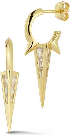 Glaze Jewelry Cubic Zirconia Spike Hoop Earrings in Gold at Nordstrom Rack