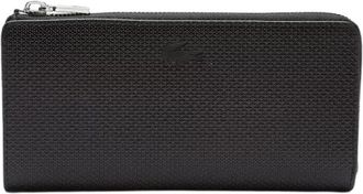 Lacoste Chantaco leren alles-in-&eacute;&eacute;n portemonnee - Heren - Portefeuilles - Zwart - ONE Size - Leer - Accessoires