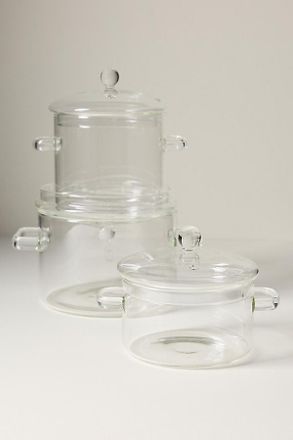 Anthropologie Glass Cooking Pot
